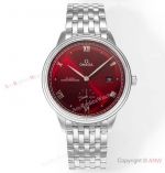 TW Factory Omega De Ville PRESTIGE Master Co-Axial 8802 Red Dial Steel Watches